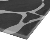 Planche À Découper Impression Giraffe noir et gris clair (Coin)