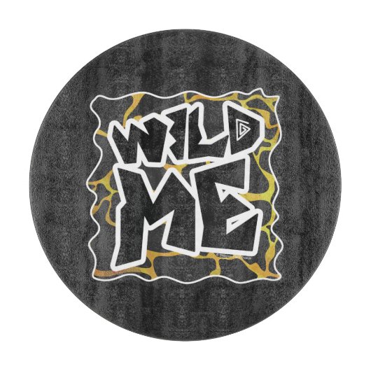 Planche À Découper Impression Giraffe noir et jaune (Devant)