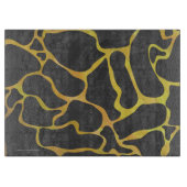 Planche À Découper Impression Giraffe noir et jaune (Devant)