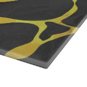 Planche À Découper Impression Giraffe noir et jaune (Coin)