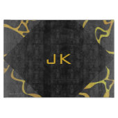 Planche À Découper Impression Giraffe noir et jaune (Devant)