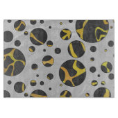 Planche À Découper Impression Giraffe noir et jaune (Devant)