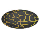 Planche À Découper Impression Giraffe noir et jaune (Coin)