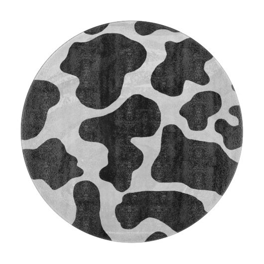 Planche À Découper Impression noire et blanche de vache (Devant)