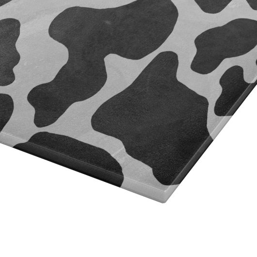 Planche À Découper Impression noire et blanche de vache (Coin)