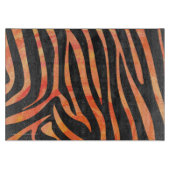 Planche À Découper Impression noire et orange Zebra (Devant)