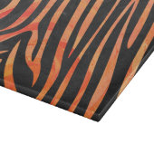 Planche À Découper Impression noire et orange Zebra (Coin)