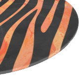 Planche À Découper Impression noire et orange Zebra (Coin)