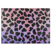 Planche À Découper Impression noire et rose dalmate (Devant)