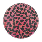 Planche À Découper Impression noire et rouge dalmate (Devant)