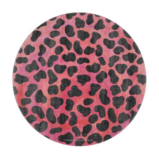 Planche À Découper Impression noire et rouge dalmate (Devant)