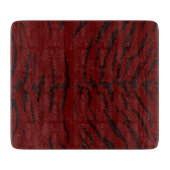 Planche À Découper Impression numérique rouge Tiger (Devant)