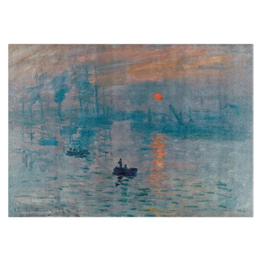 Planche À Découper Impression Soleil Levant Claude Monet  (Devant)