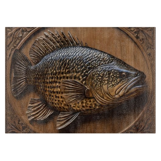 Planche À Découper Impression textuelle 3D Australian Murray Cod, (Devant)