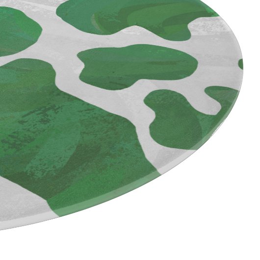 Planche À Découper Impression verte et blanche de vache (Coin)