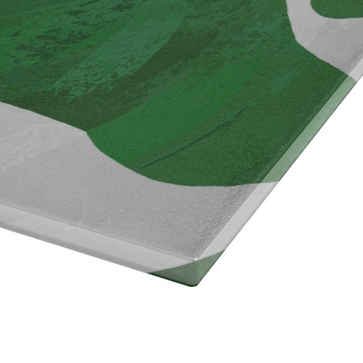 Planche À Découper Impression verte et blanche de vache (Coin)