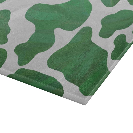 Planche À Découper Impression verte et blanche de vache (Coin)