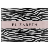 Planche À Découper Impression Zèbre, Grilles, Noir Et Blanc, Votre No