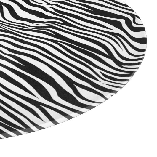 Planche À Découper Impression Zèbre noir et blanc (Coin)