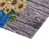 Planche À Découper Impressionnisme rustique vase bleu marguerite d'ét (Coin)