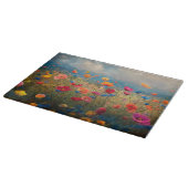 Planche À Découper Impressionniste Fleur sauvage vibrant (Coin)