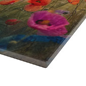 Planche À Découper Impressionniste Fleur sauvage vibrant (Coin)