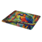 Planche À Découper Impressionniste perroquet tropical Oiseau bleu ver (Coin)