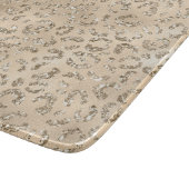 Planche À Découper Imprimé à motif de peau de léopard guépard marron (Coin)