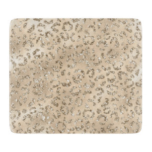 Planche À Découper Imprimé à motif de peau de léopard guépard marron