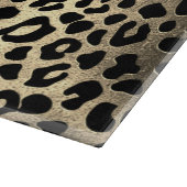 Planche À Découper imprimé léopard chic monogramme à nœud coquette (Coin)