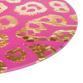 Planche À Découper Imprimé léopard or rose fuchsia glamour (Coin)