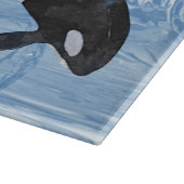 Planche À Découper Incroyable Orques d'aquarelle noire et blanche (Coin)