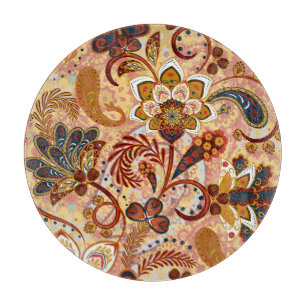 Planche À Découper Indian Paisley : Floral Vintage Brown
