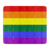 Planche À Découper Indicateur de la fierté arc-en-ciel (Devant)