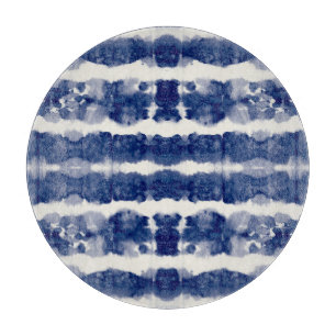Planche À Découper Indigo Art : Chaos Aquarelle Abstrait.
