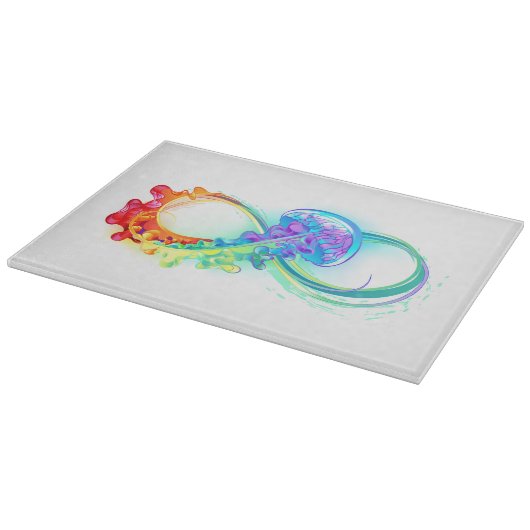 Planche À Découper Infinity avec Rainbow Jellyfish (Coin)