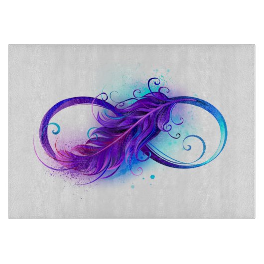 Planche À Découper Infinity with purple feather (Devant)