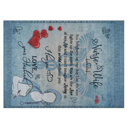 Planche À Découper Infirmière À La Couverture De Ma Femme (Devant)