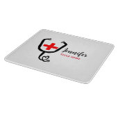 Planche À Découper Infirmière médecin rouge plus stéthoscope ajouter (Coin)