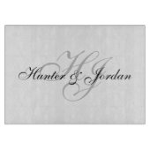 Planche À Découper "Initiales" Coupe de verre/Charcuterie (Devant)