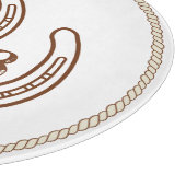 Planche À Découper Initiales de monogramme de couple de fer à cheval (Coin)