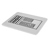 Planche À Découper Initiales minimales modernes et logo de nom (Coin)