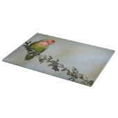 Planche À Découper Inséparable à visage rose sur une branche (Coin)