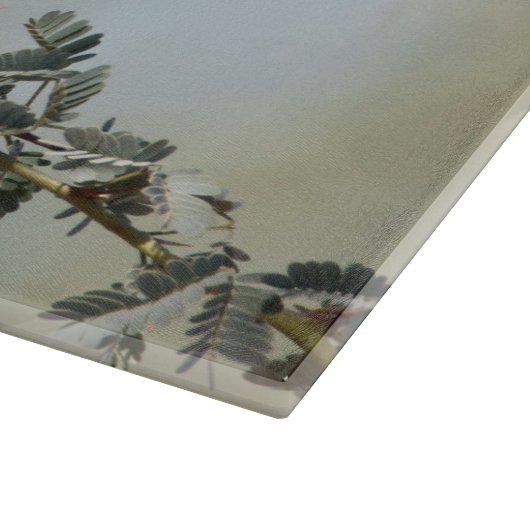 Planche À Découper Inséparable à visage rose sur une branche (Coin)