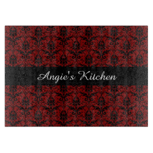 Planche À Découper Instrument rouge et noir customisé de cuisine de