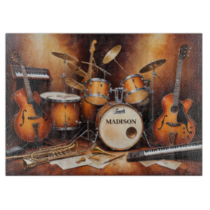 Planche À Découper Instruments de musique de nom personnalisé