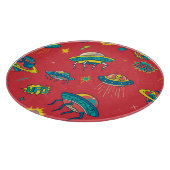 Planche À Découper Inventaires d'espace UFO rétro (Coin)