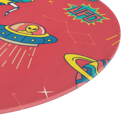 Planche À Découper Inventaires d'espace UFO rétro (Coin)