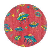 Planche À Découper Inventaires d'espace UFO rétro (Devant)