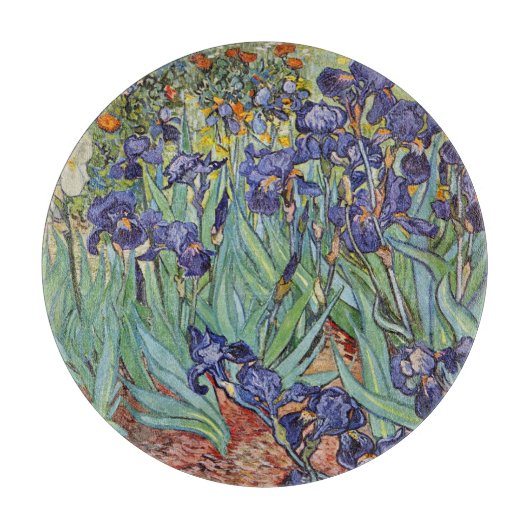 Planche À Découper Iris de Van Gogh Peinture Impressionniste (Devant)